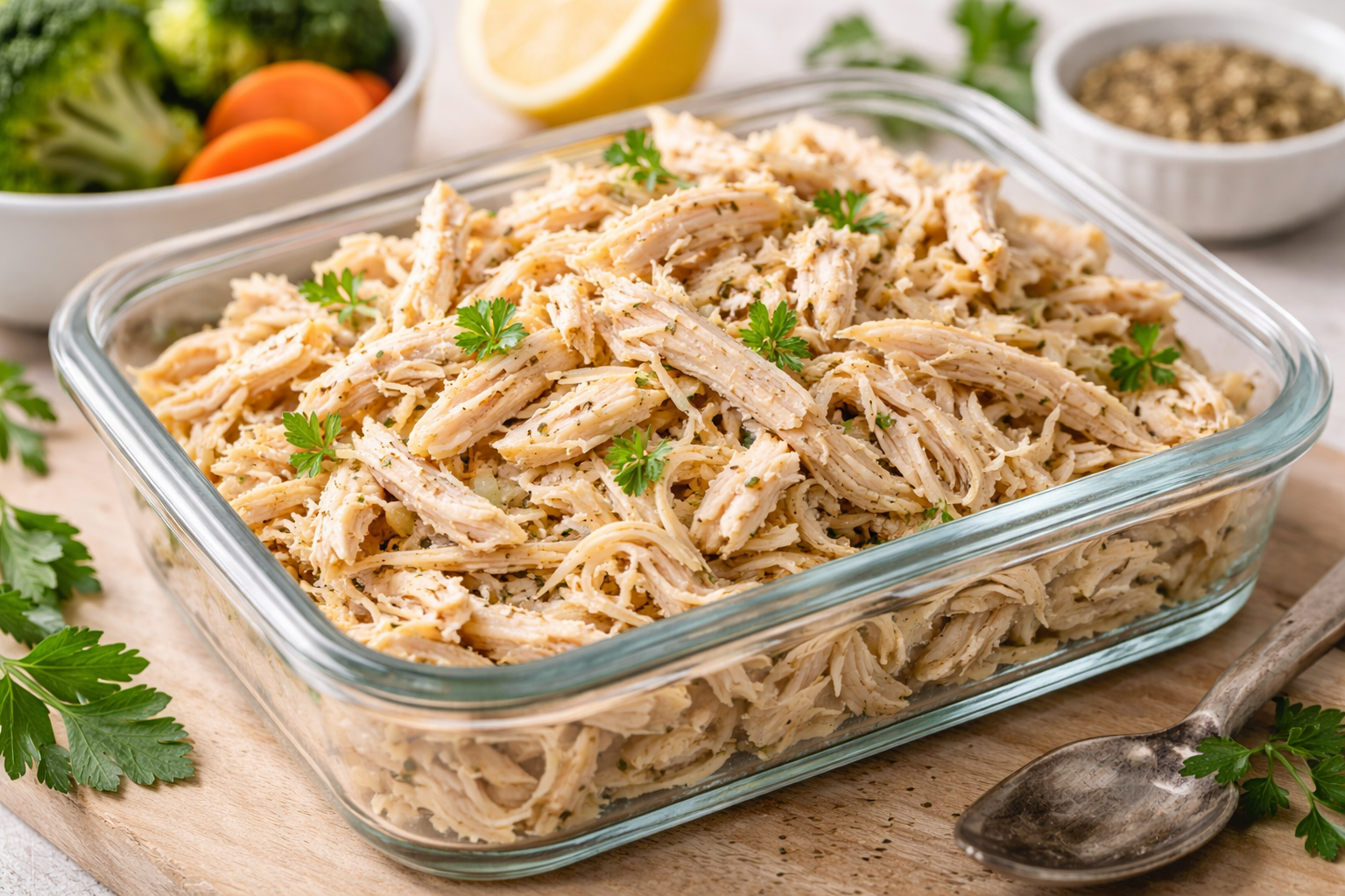 🍗 Frango Desfiado Fitness: Receita Base para Marmitas Práticas e Saudáveis