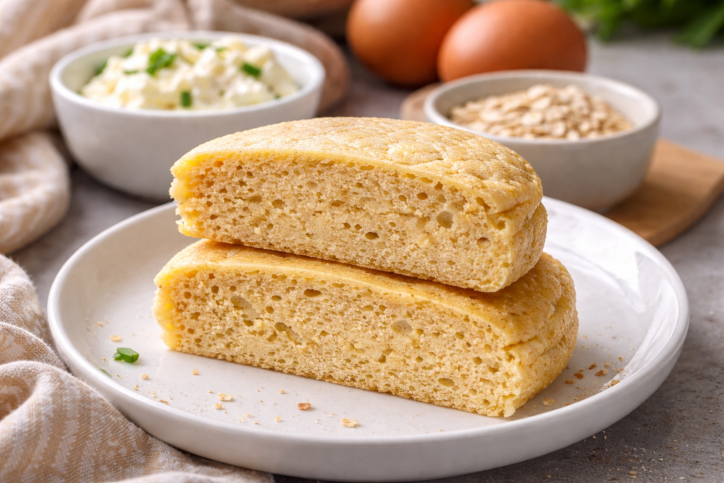 pão fitness de micro ondas