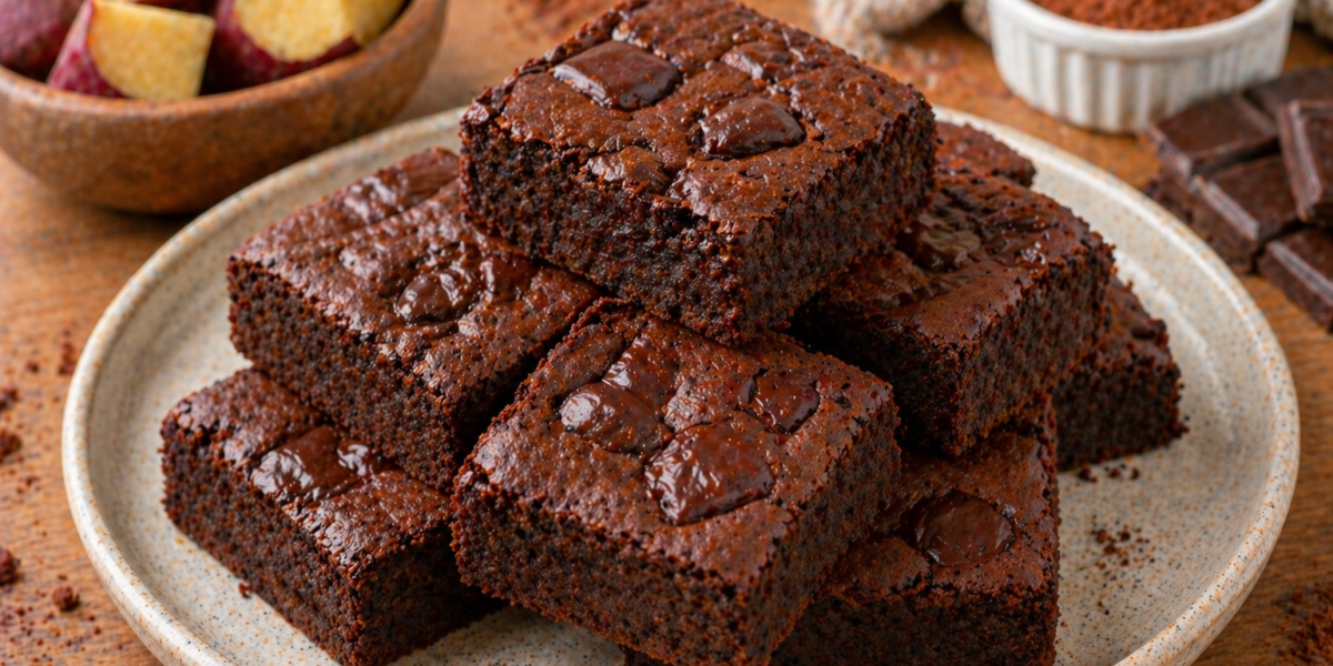 🍫 Brownie Fit de Batata-Doce com Cacau: Receita Saudável, Fofinha e Sem Culpa