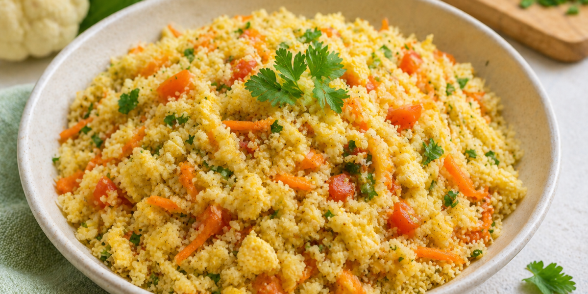 🥦 Cuscuz Low Carb de Couve-Flor: Receita Saudável, Leve e Perfeita para Emagrecer