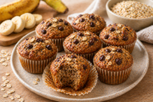 🧁 Muffin Fit de Banana com Aveia: Receita Saudável, Fácil e Sem Açúcar