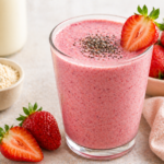 🍓 Smoothie Proteico de Morango com Whey: Receita Fitness Cremosa e Pós-Treino