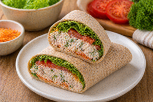 🌯 Wrap Integral com Atum e Ricota: Receita Fitness Prática, Leve e Rica em Proteínas