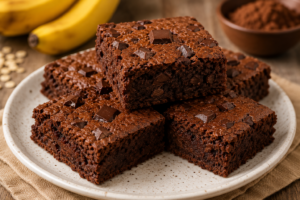 🍫 Brownie Fit de Banana e Cacau: Receita Doce Saudável e Sem Açúcar Refinado
