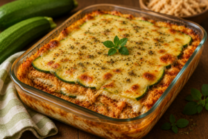 🥒 Lasanha Low Carb de Abobrinha com Frango: Receita Saudável, Cremosa e Sem Massa