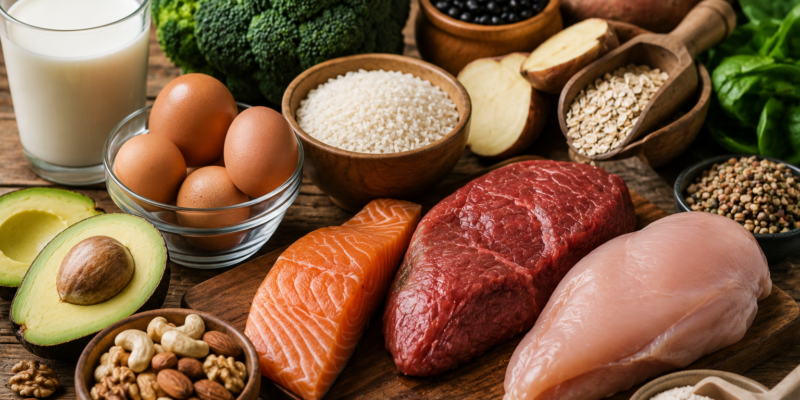melhores alimentos para ganhar massa muscular