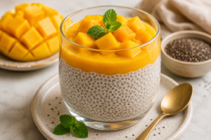 🥭 Pudim Fit de Chia com Manga: Sobremesa Saudável, Refrescante e Rica em Fibras