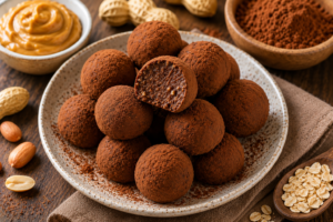 🍫 Trufas Fit de Cacau com Pasta de Amendoim: Receita Saudável e Sem Açúcar