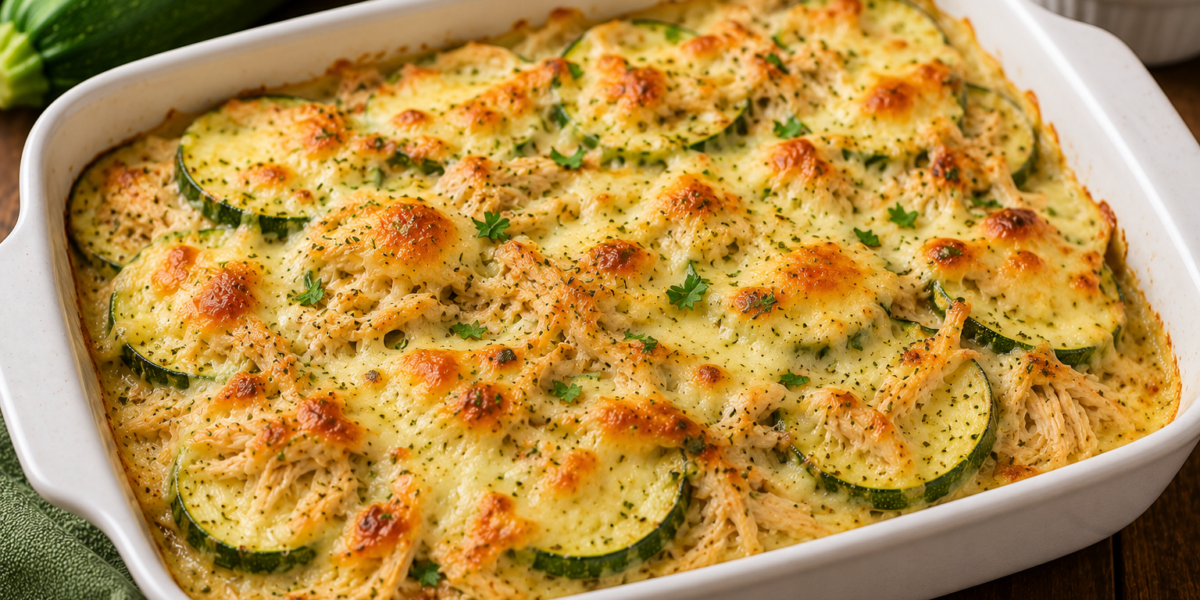🥒 Abobrinha Gratinada com Queijo e Frango: Receita Low Carb Cremosa e Fácil
