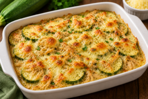 🥒 Abobrinha Gratinada com Queijo e Frango: Receita Low Carb Cremosa e Fácil