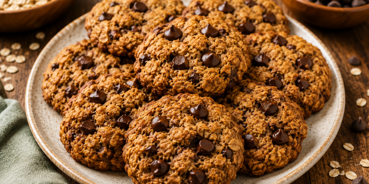 🍪 Cookie Fit de Aveia com Gotas de Chocolate: Receita Saudável e Fácil de Fazer