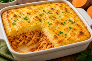 🥘 Escondidinho Proteico de Frango com Batata-Doce: Receita Rica em Proteínas para Ganho de Massa