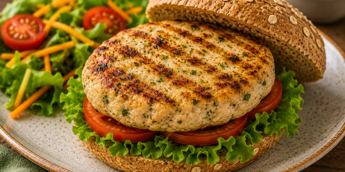 🍔 Hambúrguer de Frango Fit com Aveia: Receita Proteica Fácil e Suculenta