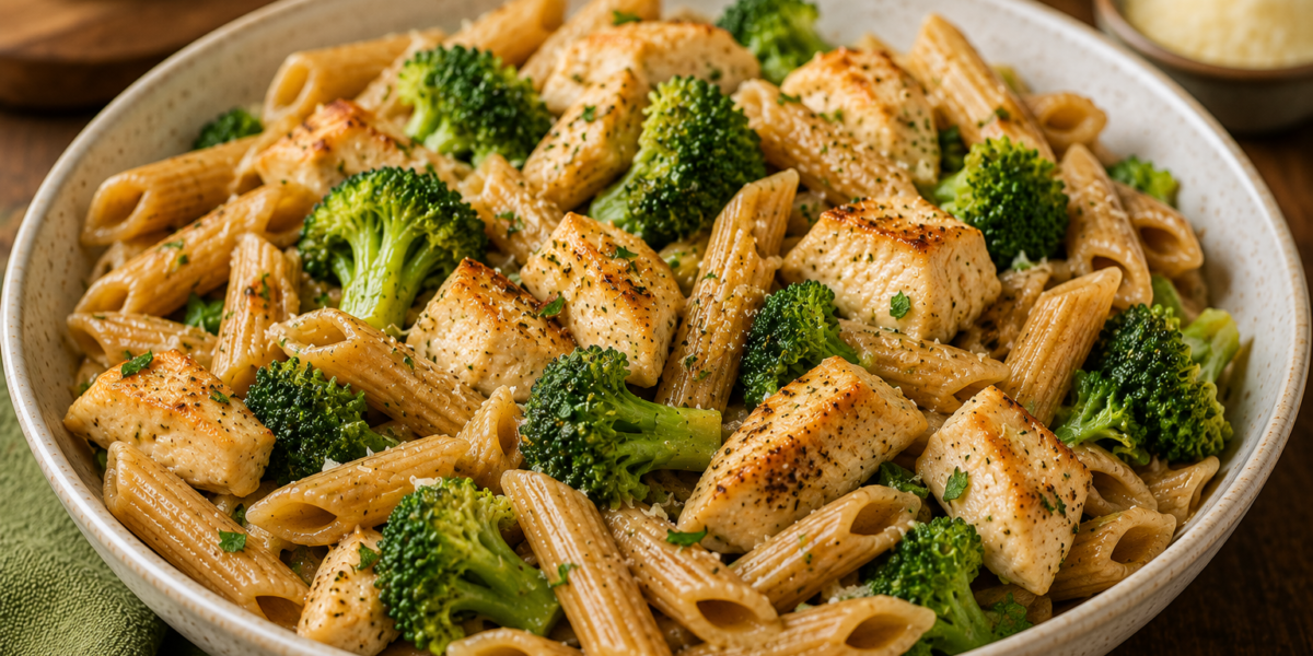 🍝 Macarrão Integral com Frango e Brócolis: Receita Fitness Completa para o Dia a Dia