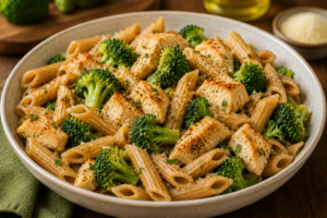 🍝 Macarrão Integral com Frango e Brócolis: Receita Fitness Completa para o Dia a Dia