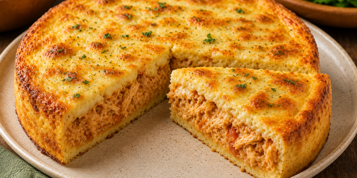 🥧 Torta Low Carb de Frango com Queijo: Receita Fácil, Cremosa e Sem Farinha de Trigo