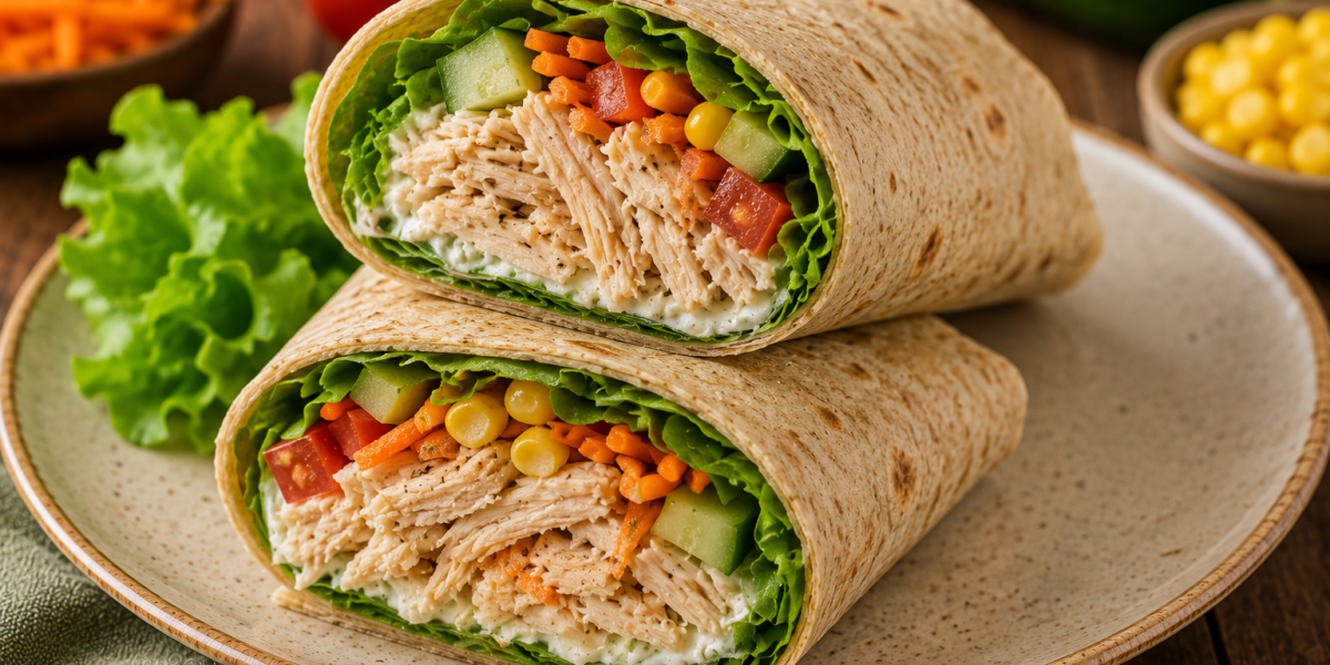 🌯 Wrap Fitness de Frango com Legumes: Receita Leve, Prática e Rica em Nutrientes