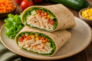 🌯 Wrap Fitness de Frango com Legumes: Receita Leve, Prática e Rica em Nutrientes