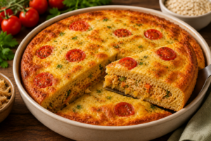 🥧 Torta de Frango Fitness com Massa de Aveia e Iogurte: Fácil, Fofinha e Saudável