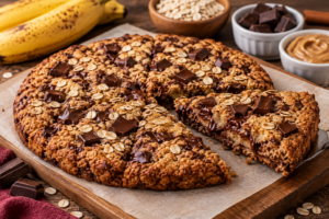 🍪 Cookie Gigante Fit de Aveia, Banana e Chocolate 70%