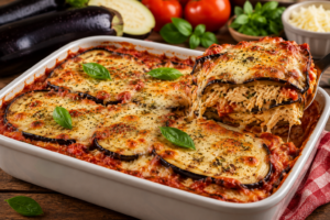 🍆 Lasanha Low Carb de Berinjela com Frango Cremoso